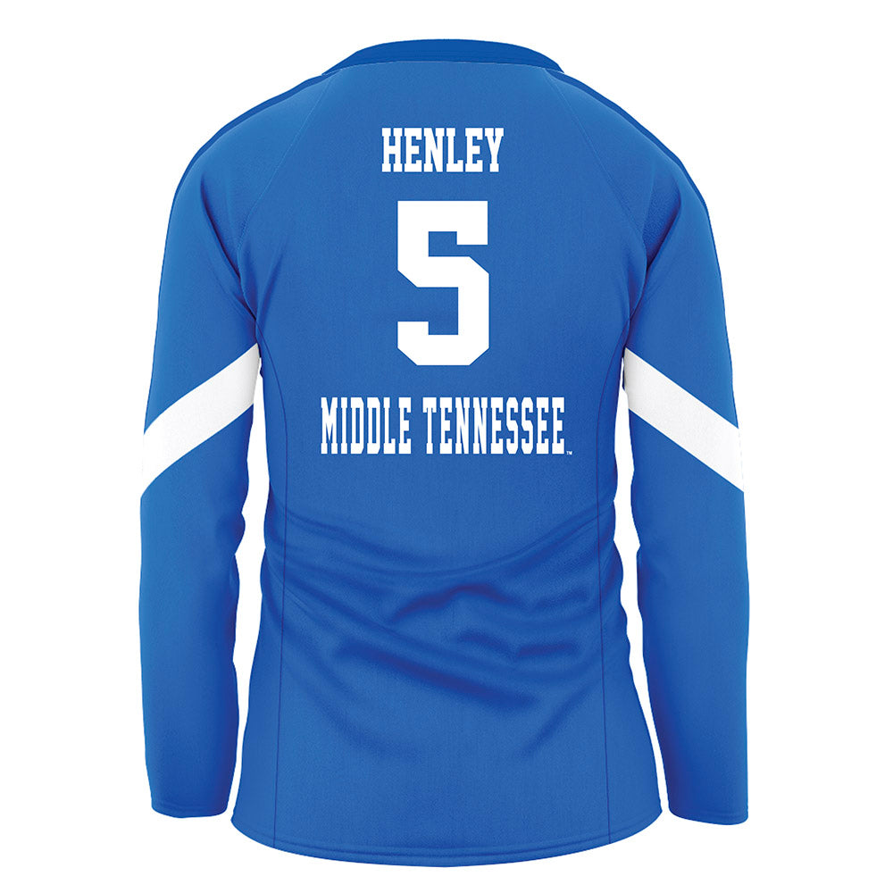MTSU - NCAA Women's Volleyball : Kayla Henley - Blue Jersey