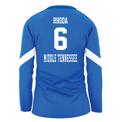 MTSU - NCAA Women's Volleyball : Adriana Rhoda - Blue Jersey