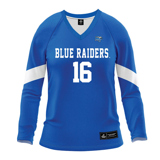 MTSU - NCAA Women's Volleyball : Caroline Macander - Blue Jersey