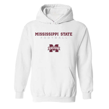 Mississippi State - NCAA Football : Canon Boone - White Classic Shersey Hooded Sweatshirt