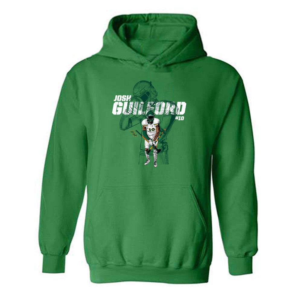 William & Mary - NCAA Football : Josh Guilford - Caricature Hooded Sweatshirt