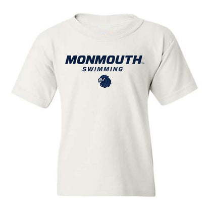 Monmouth - NCAA Men's Swimming & Diving : Noah Ferker - White Classic Shersey Youth T-Shirt