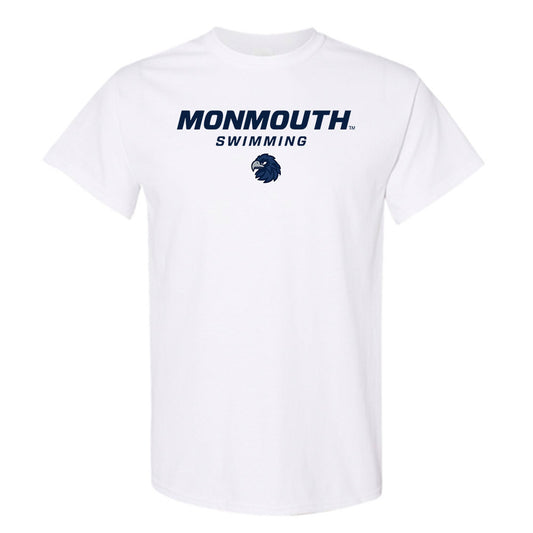 Monmouth - NCAA Men's Swimming & Diving : Noah Ferker - White Classic Shersey Short Sleeve T-Shirt