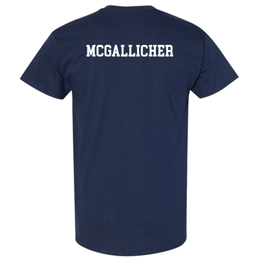 Monmouth - NCAA Men's Track & Field (Outdoor) : Landon McGallicher - Navy Classic Shersey Short Sleeve T-Shirt