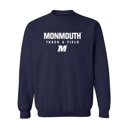 Monmouth - NCAA Men's Track & Field (Outdoor) : Landon McGallicher - Navy Classic Shersey Sweatshirt