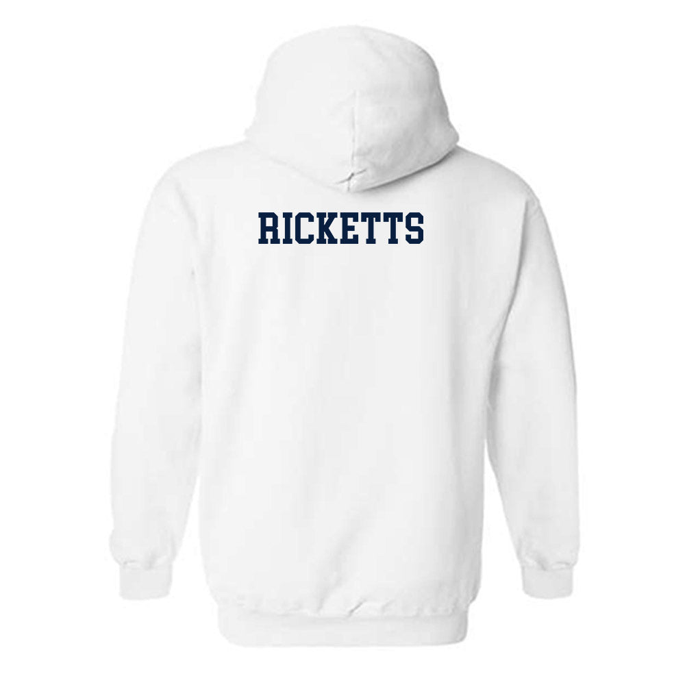 Monmouth - NCAA Men's Track & Field : Jordan Ricketts - White Classic Shersey Hooded Sweatshirt