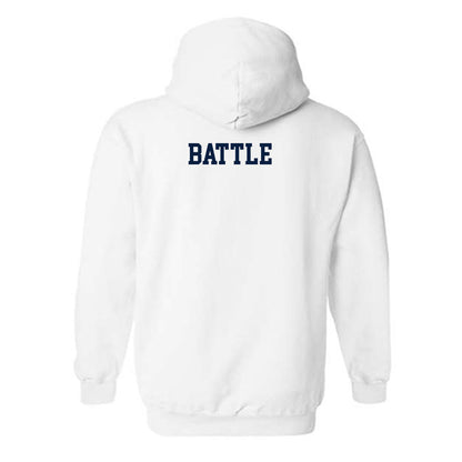 Monmouth - NCAA Men's Track & Field : Isaiah Battle - White Classic Shersey Hooded Sweatshirt