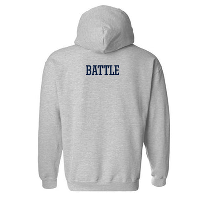 Monmouth - NCAA Men's Track & Field : Isaiah Battle - Grey Classic Shersey Hooded Sweatshirt
