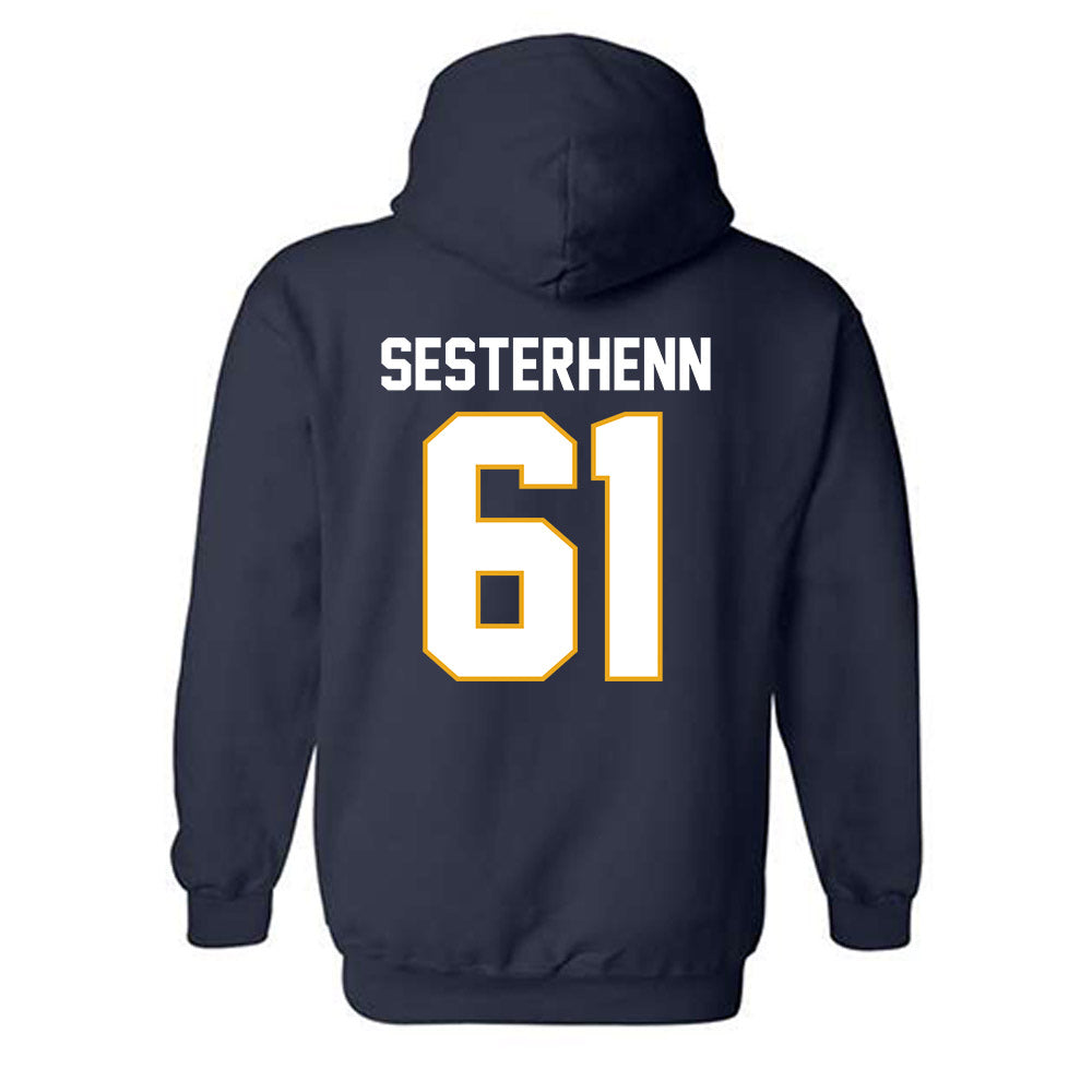 UTC - NCAA Football : Peter Sesterhenn - Navy Replica Shersey Hooded Sweatshirt