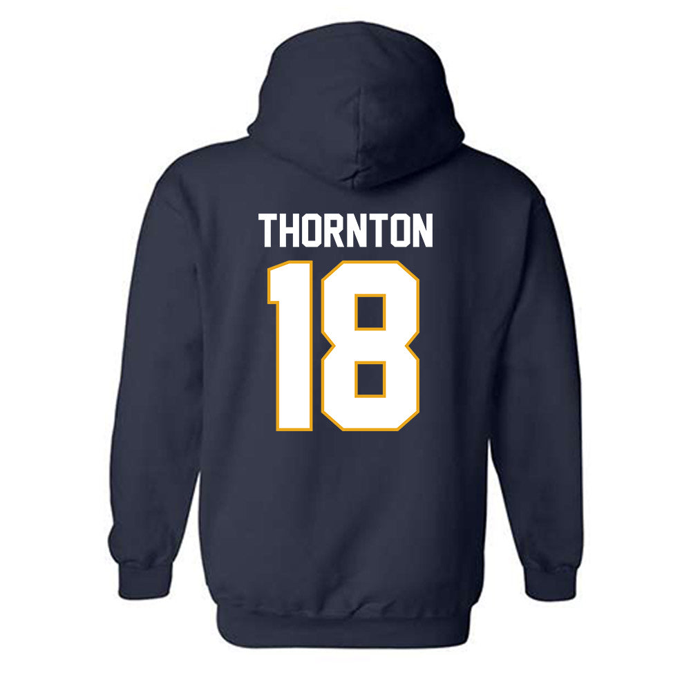 UTC - NCAA Football : Zaire Thornton - Navy Replica Hooded Sweatshirt