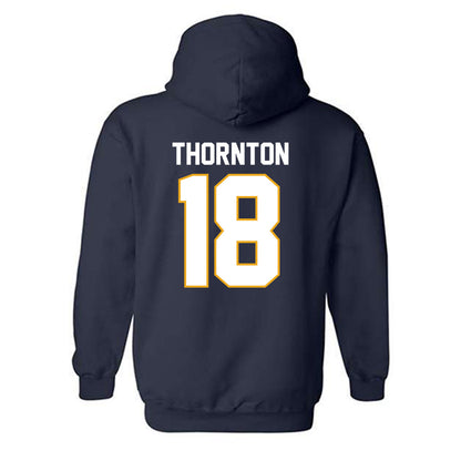 UTC - NCAA Football : Zaire Thornton - Navy Replica Hooded Sweatshirt