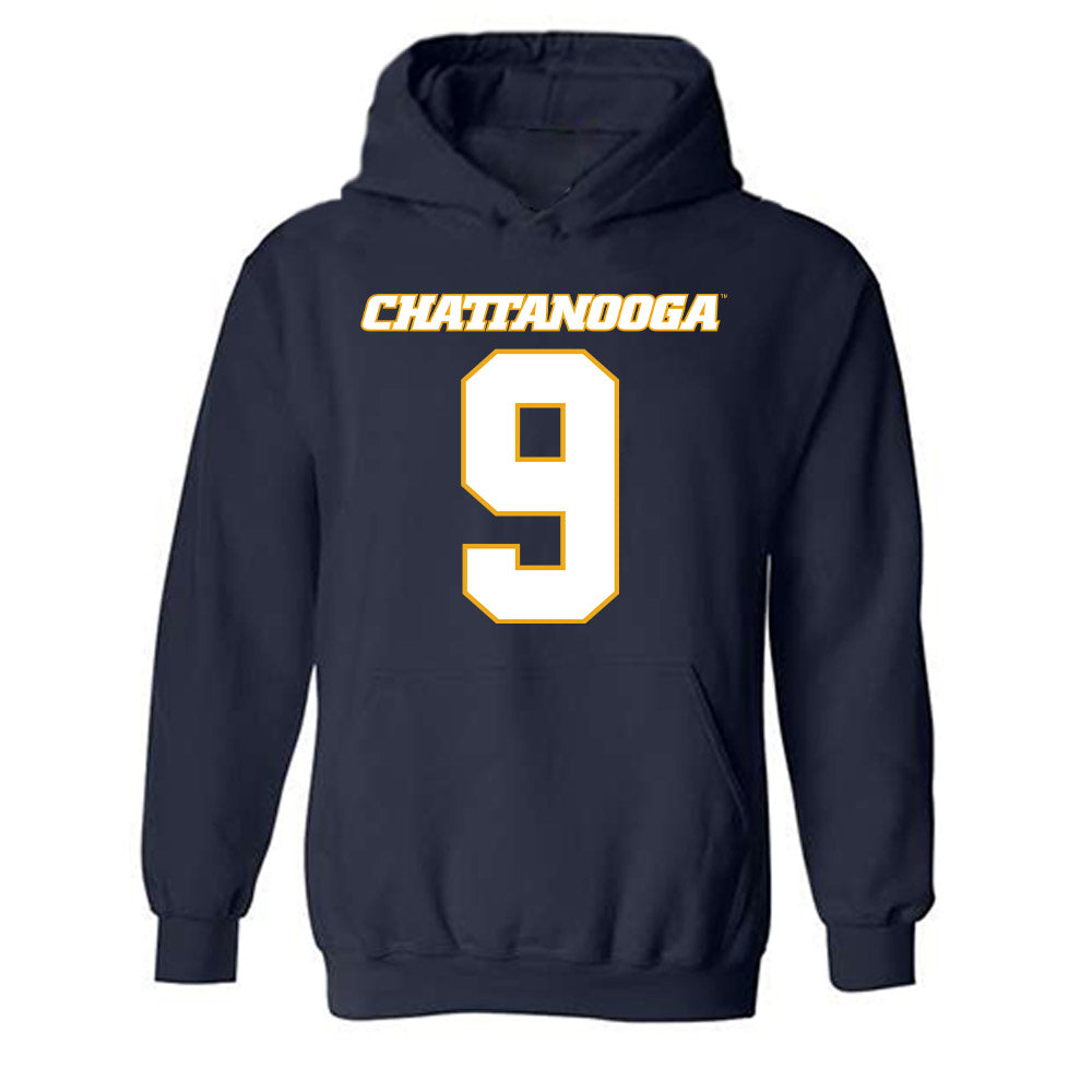UTC - NCAA Football : Chase Artopoeus - Navy Replica Shersey Hooded Sweatshirt