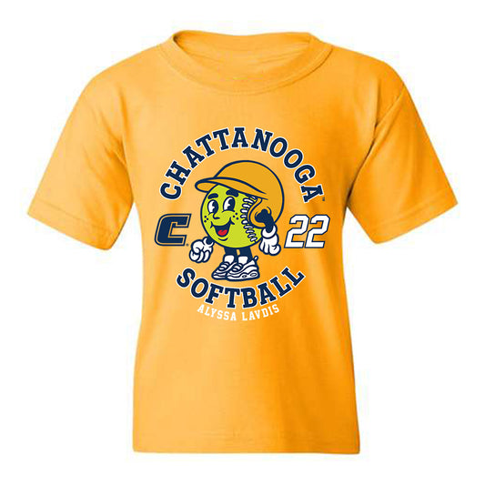 UTC - NCAA Softball : Alyssa Lavdis - Gold Fashion Youth T-Shirt