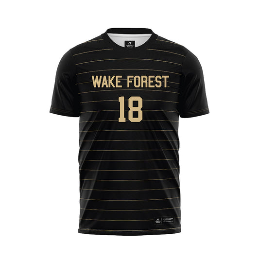 Wake Forest - NCAA Men's Soccer : Cooper Flax - Black Jersey