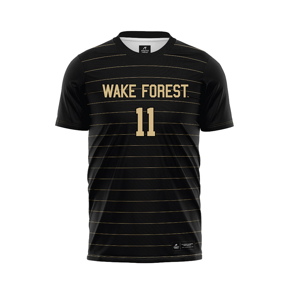 Wake Forest - NCAA Men's Soccer : Eligio Guarino - Black Jersey