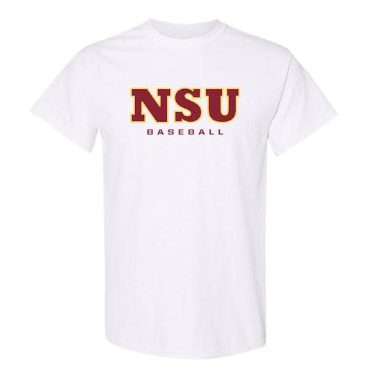 NSU - NCAA Baseball : Drew Benson - White Replica Short Sleeve T-Shirt