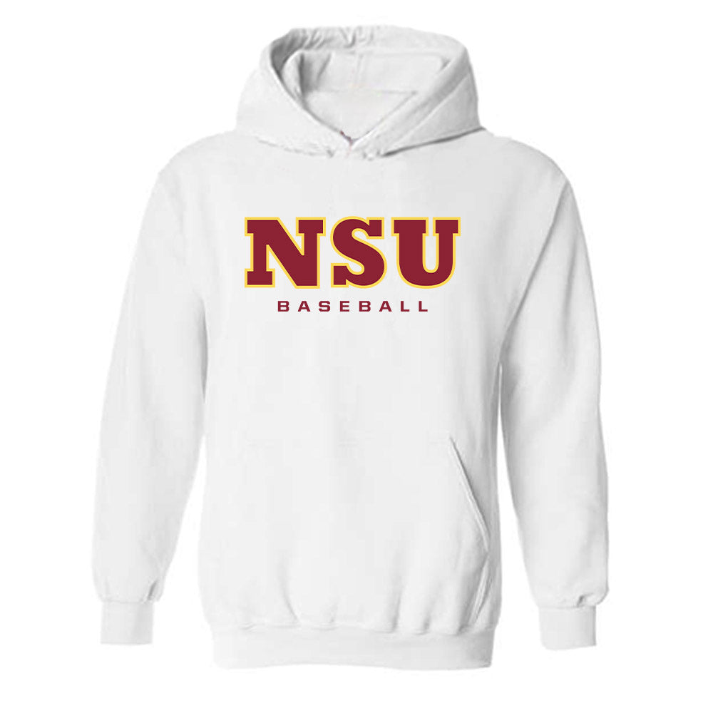 NSU - NCAA Baseball : Drew Benson - White Replica Hooded Sweatshirt