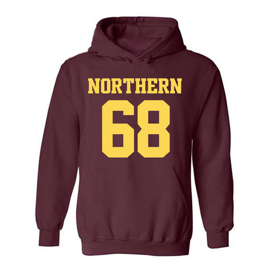 NSU - NCAA Football : Sam Sather -  Maroon Replica Shersey Hooded Sweatshirt