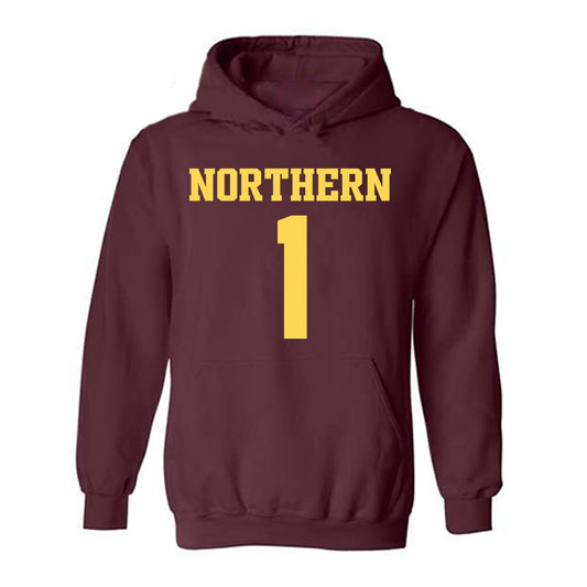 NSU - NCAA Football : Isaiah Cherrier -  Maroon Replica Shersey Hooded Sweatshirt