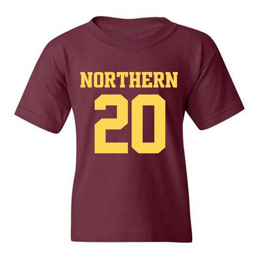 NSU - NCAA Football : Luke Manos - Maroon Replica Youth T-Shirt
