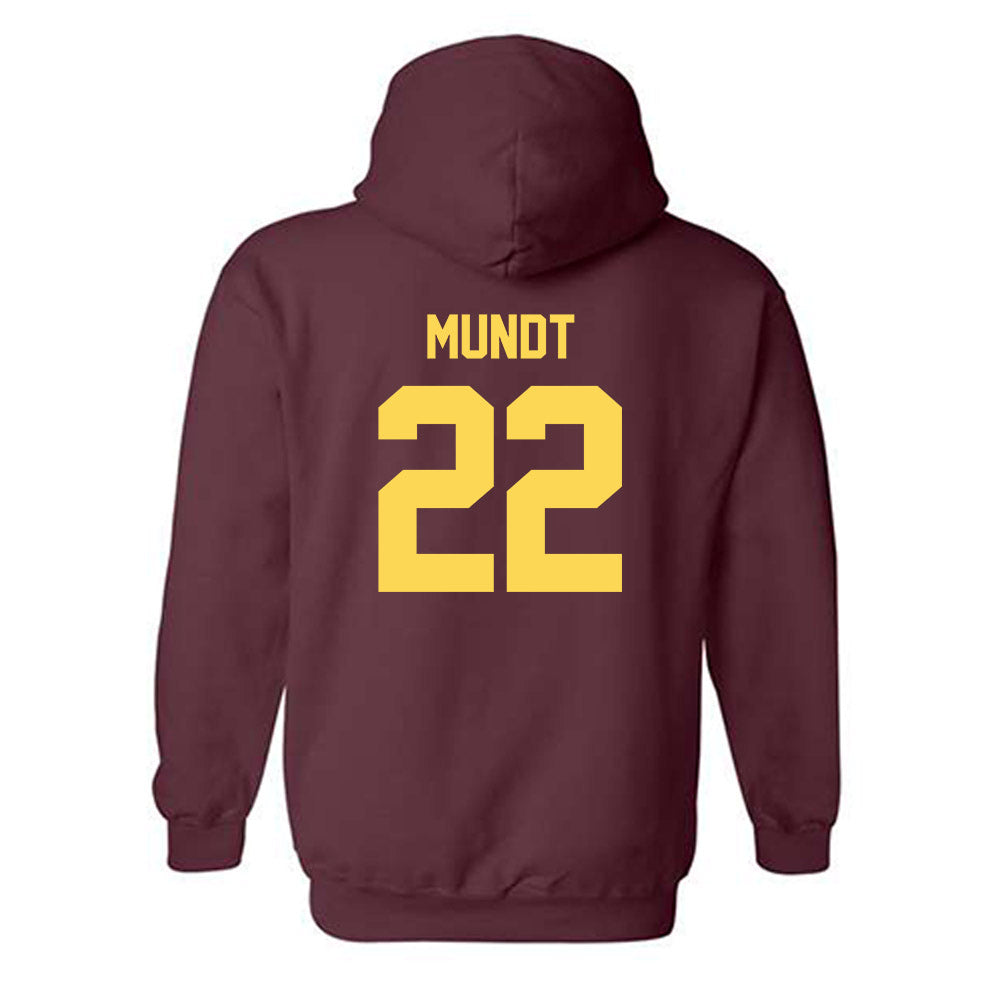 NSU - NCAA Baseball : Christian Mundt - Maroon Classic Hooded Sweatshirt