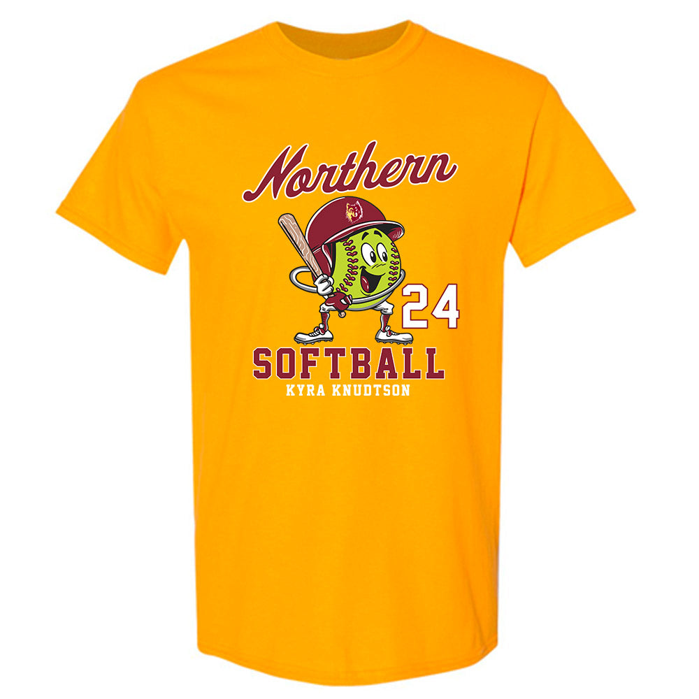 NSU - NCAA Softball : Kyra Knudtson - Gold Fashion Short Sleeve T-Shirt