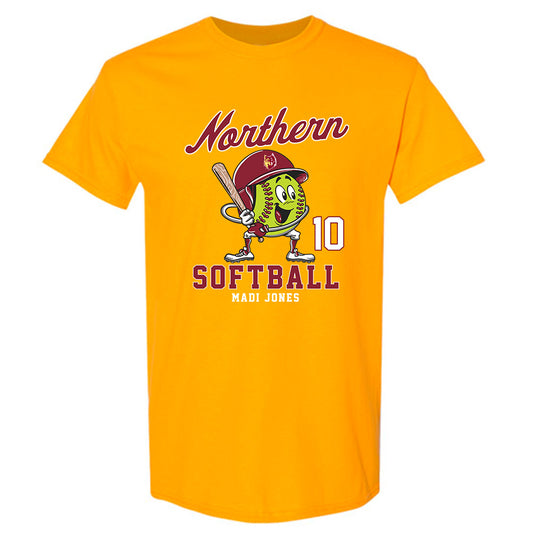 NSU - NCAA Softball : Madi Jones - Gold Fashion Short Sleeve T-Shirt