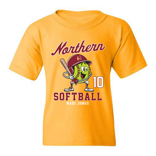 NSU - NCAA Softball : Madi Jones - Gold Fashion Youth T-Shirt