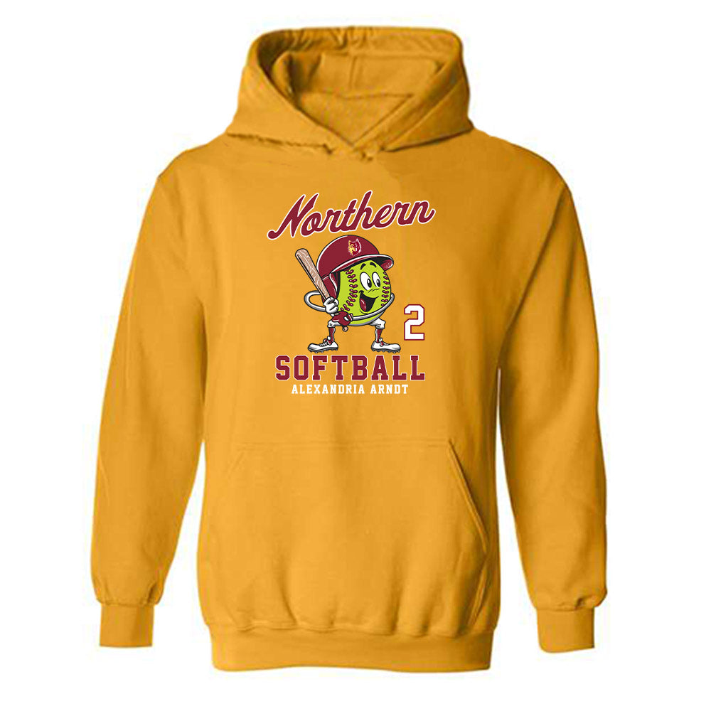 NSU - NCAA Softball : Alexandria Arndt - Gold Fashion Hooded Sweatshirt