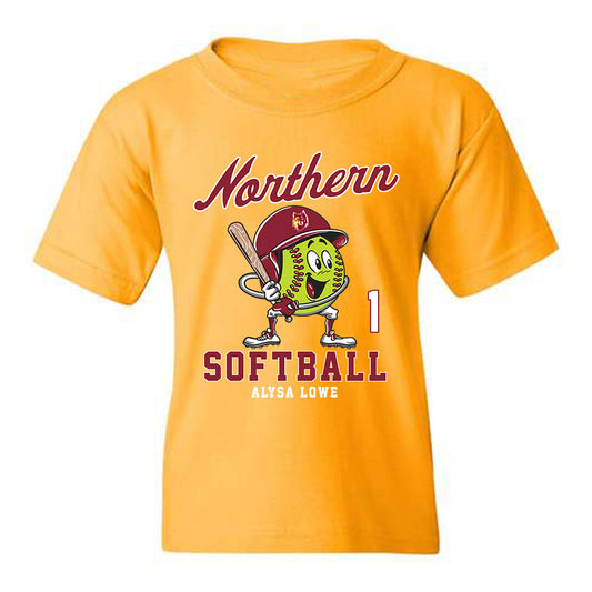 NSU - NCAA Softball : Alysa Lowe - Gold Fashion Youth T-Shirt