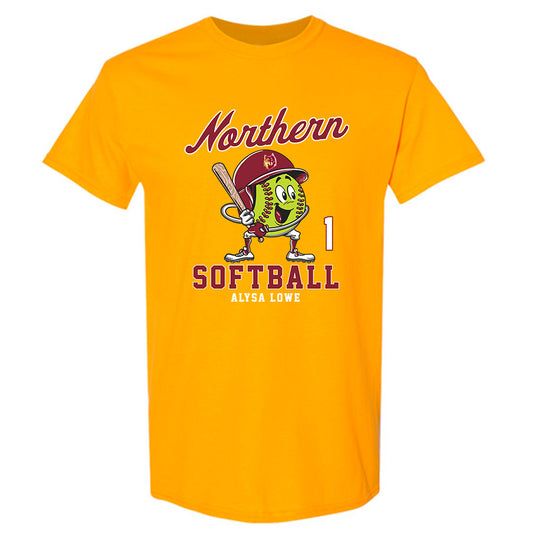 NSU - NCAA Softball : Alysa Lowe - Gold Fashion Short Sleeve T-Shirt