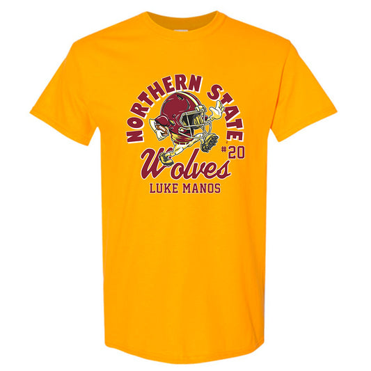 NSU - NCAA Football : Luke Manos - Gold Fashion Short Sleeve T-Shirt