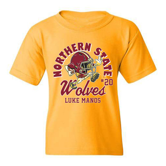 NSU - NCAA Football : Luke Manos - Gold Fashion Youth T-Shirt