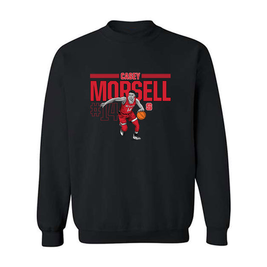 NC State - NCAA Men's Basketball : Casey Morsell - Crewneck Sweatshirt Individual Caricature