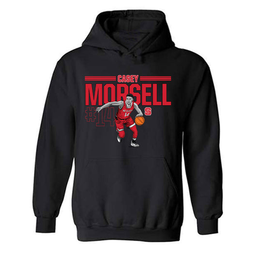 NC State - NCAA Men's Basketball : Casey Morsell - Hooded Sweatshirt Individual Caricature