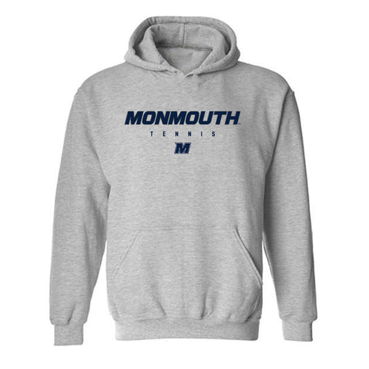 Monmouth - NCAA Women's Tennis : Lenien Jamir - Grey Classic Shersey Hooded Sweatshirt