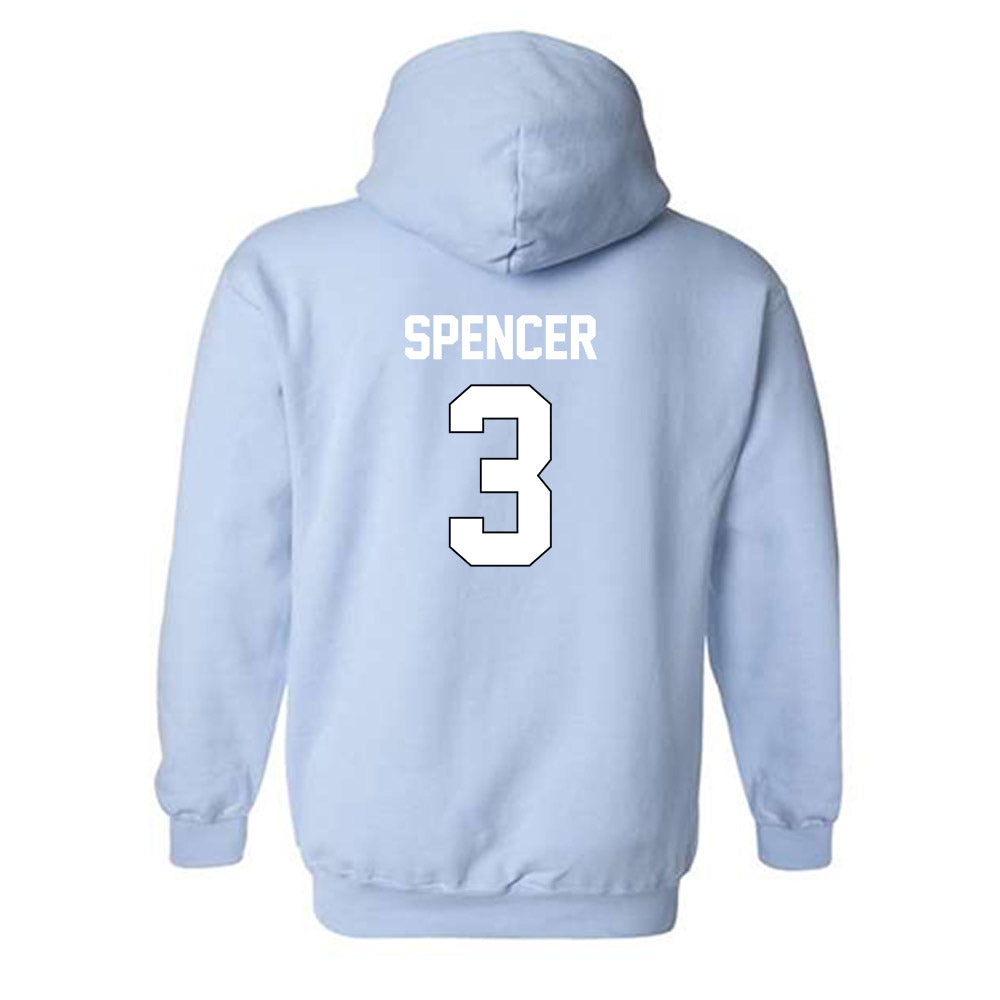 Old Dominion - NCAA Football : Isaiah Spencer - Light Blue Replica Hooded Sweatshirt