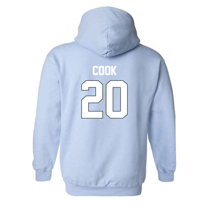 Old Dominion - NCAA Football : John Cook - Light Blue Replica Hooded Sweatshirt