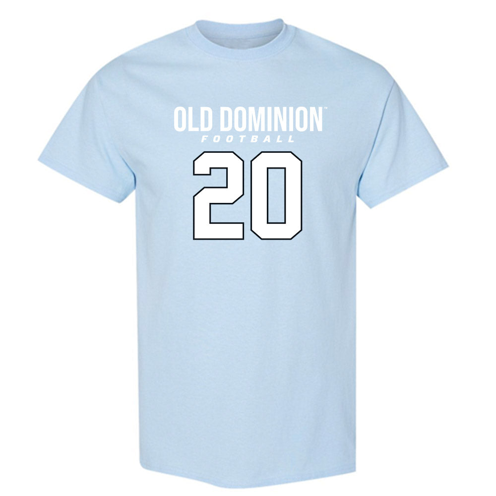 Old Dominion - NCAA Football : Dominic Dutton - Light Blue Replica Short Sleeve T-Shirt