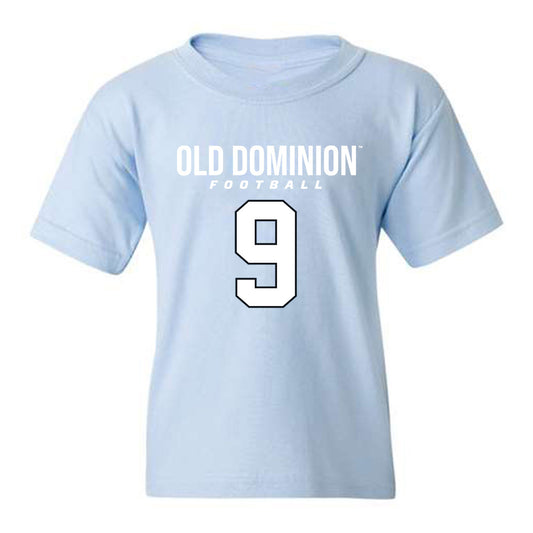 Old Dominion - NCAA Football : Jalen Butler - Light Blue Replica Youth T-Shirt