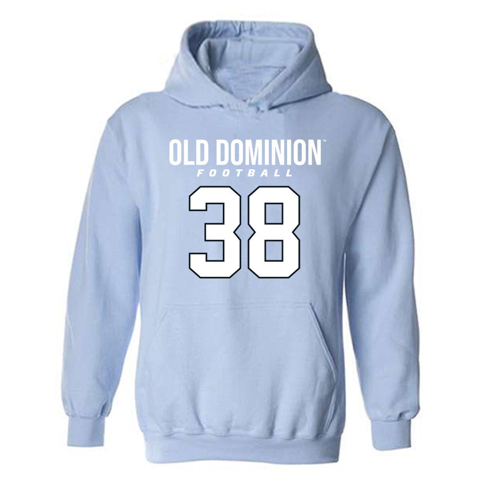 Old Dominion - NCAA Football : Ashton Whitner - Light Blue Replica Hooded Sweatshirt