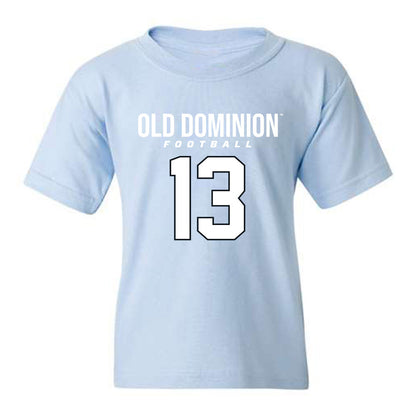 Old Dominion - NCAA Football : Grant Wilson - Light Blue Replica Youth T-Shirt