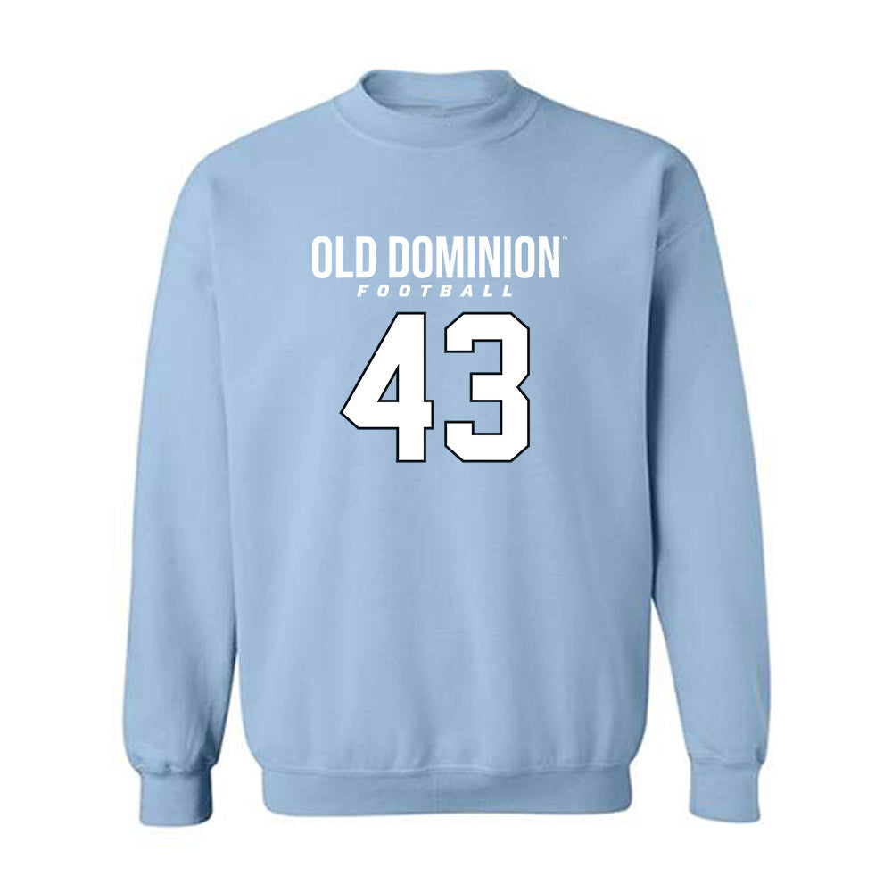 Old Dominion - NCAA Football : Kristopher Trinidad - Light Blue Replica Sweatshirt