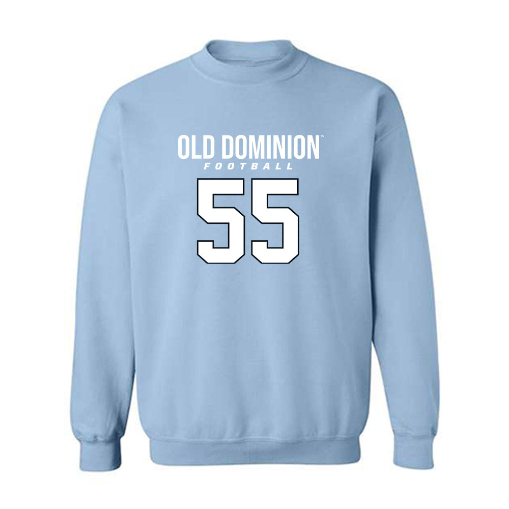 Old Dominion - NCAA Football : Maarten Woudsma - Light Blue Replica Sweatshirt