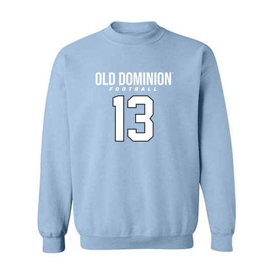 Old Dominion - NCAA Football : Grant Wilson - Light Blue Replica Sweatshirt