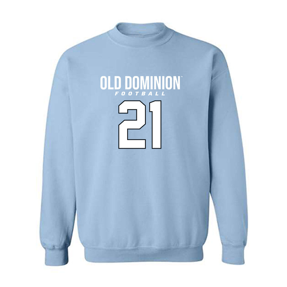 Old Dominion - NCAA Football : Obie Sanni - Light Blue Replica Sweatshirt