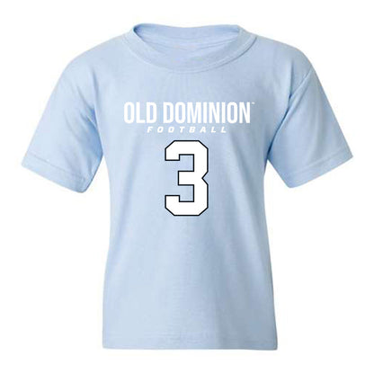 Old Dominion - NCAA Football : Mario Easterly - Light Blue Replica Youth T-Shirt