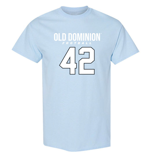 Old Dominion - NCAA Football : Jason Henderson - Light Blue Replica Short Sleeve T-Shirt