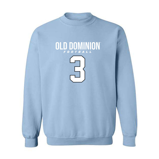 Old Dominion - NCAA Football : Isaiah Spencer - Light Blue Replica Sweatshirt