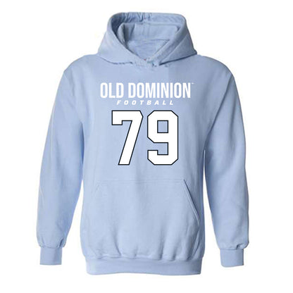 Old Dominion - NCAA Football : Leroy Thomas - Light Blue Replica Hooded Sweatshirt